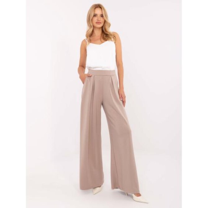 Tmavě béžové teplákové kalhoty basic Vícebarevný, Univerzální