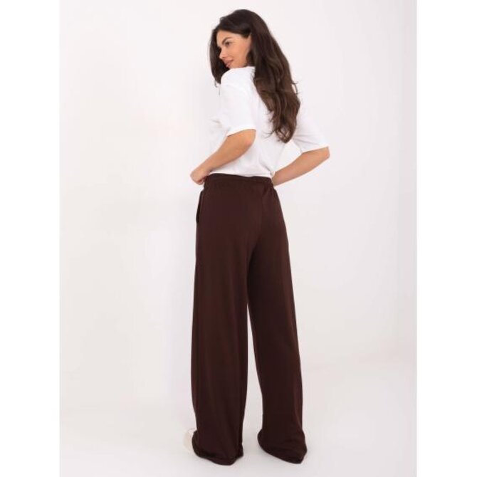 Čokoládové dámské kalhoty basic s viskózou Hnědá, Univerzální