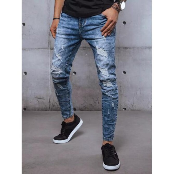 Pánské kalhoty joggers OLAF modré Modrá, s29