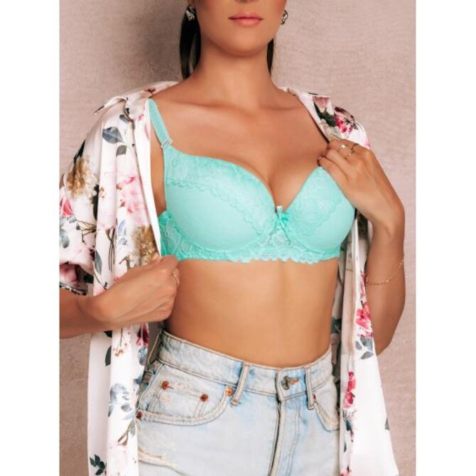 Push-up podprsenka ULR344 tyrkysová Tyrkysová, 36/80B