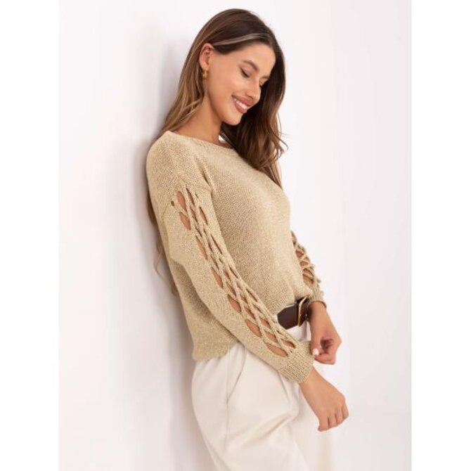 Fluo růžový dámský svetr s copánky Žlutá, Univerzální