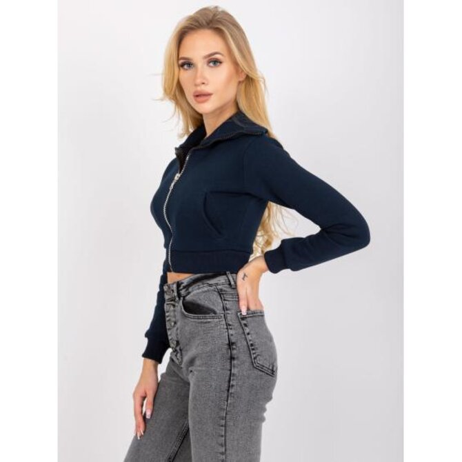 Dámská mikina krátká Ann RUE PARIS námořnická modrá Námořnická modrá, S/M