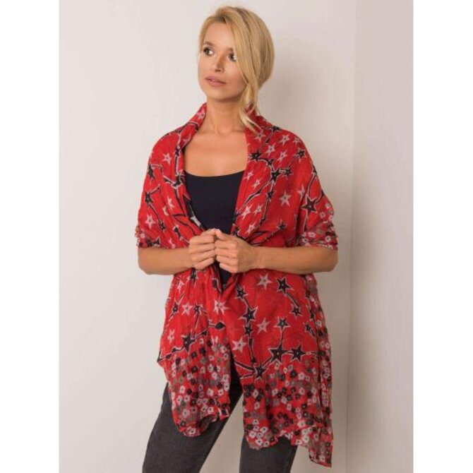 Dámský šátek květinový CATH červený Červená, Univerzální