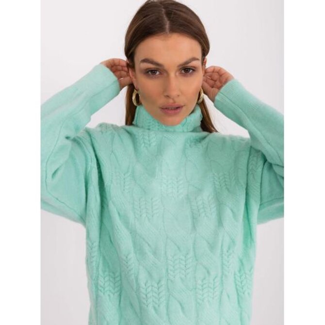 Dámský svetr s rolákem HINA mátový Mátová, Univerzální