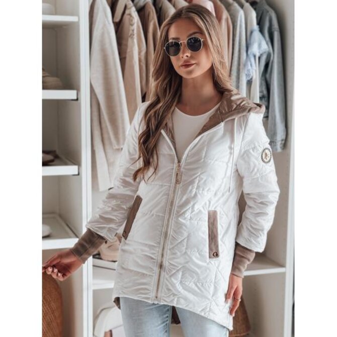 Dámská přechodová prošívaná bunda ROSSANA bílá Bílá, XL