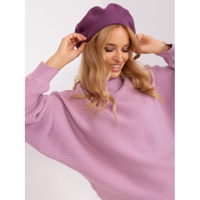 Dámský baret na zimu LYE fialový Fialová, Univerzální