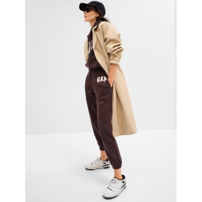 Tepláky GAP logo fleece Hnědá, XXL REG