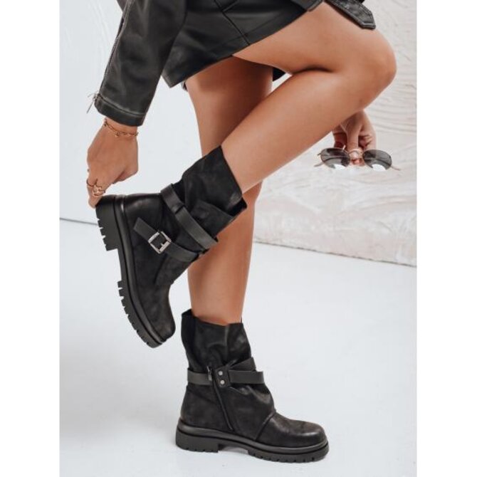 Dámské kotníkové boty, černé Černá, 40