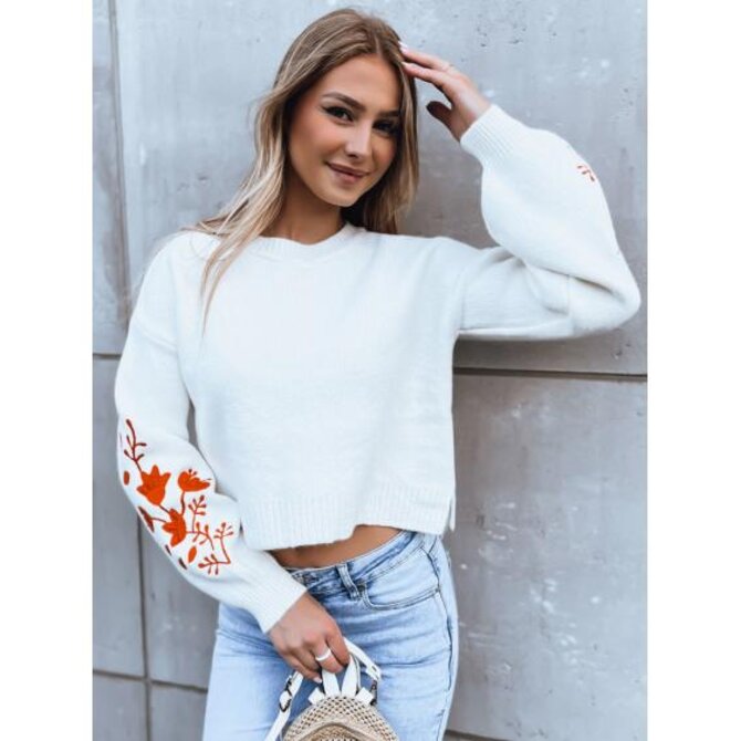 Dámský svetr LYRA bílý Bílá, Univerzální