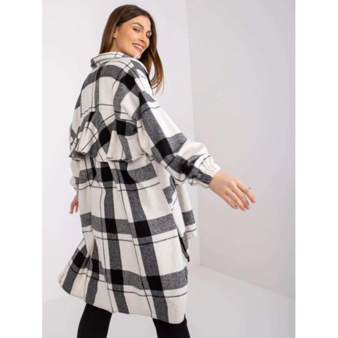 Dámská košile kostkovaná vlněná AMERIE černobílá Vícebarevný, Univerzální