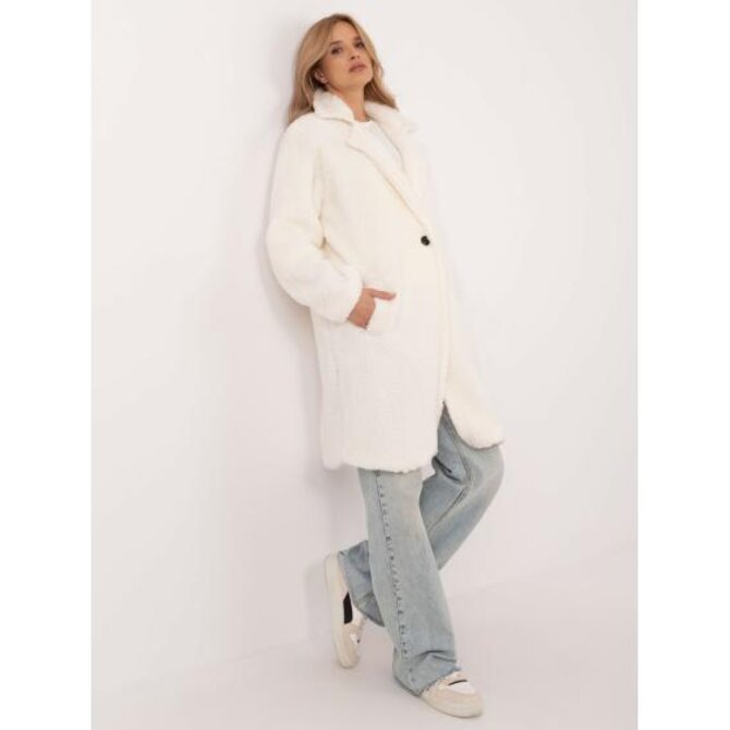 Ecru dámský kabát z umělé jehněčí kůže Ecru, Univerzální