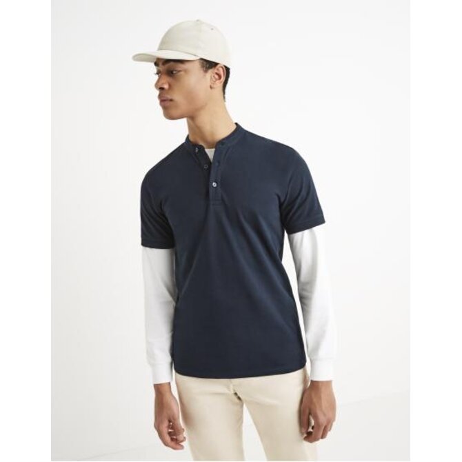 Bavlněné tričko Sebimao Modrá, S