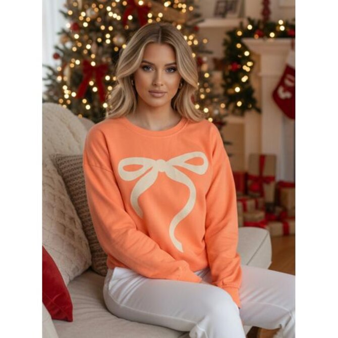 Dámská mikina one size oversize SOFTTIE oranžová Oranžová, Univerzální