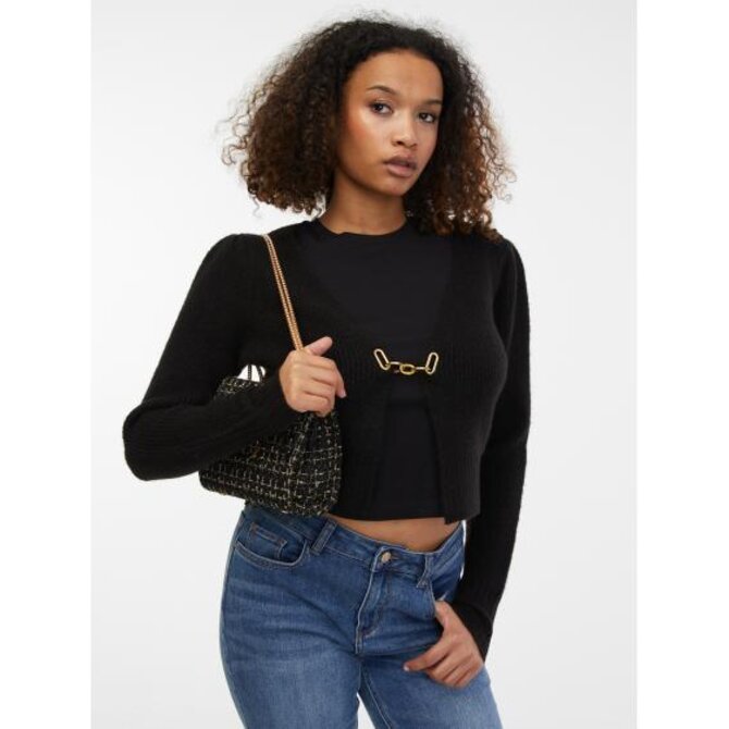 Černý dámský kardigan s příměsí vlny Černá, L