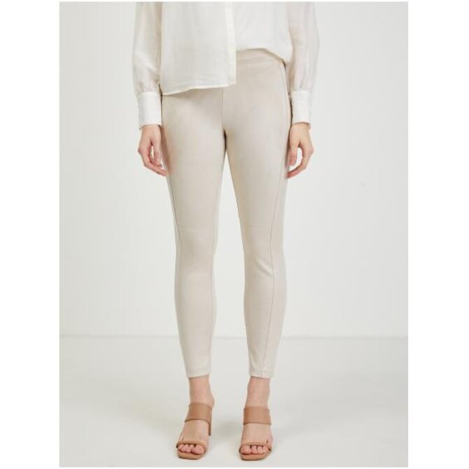 Béžové dámské kalhoty Béžová, M