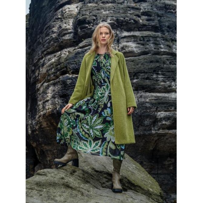 Zelené dámské květované šaty Zelená, 34