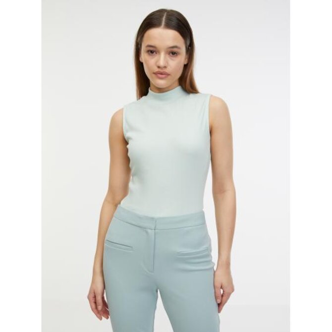 Mentolové dámské basic tílko Světle zelená, L