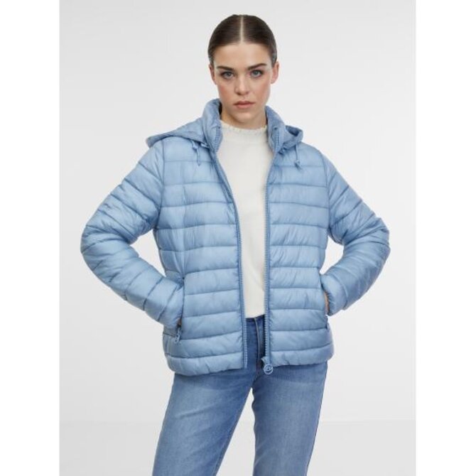Modrá dámská prošívaná bunda Modrá, 36