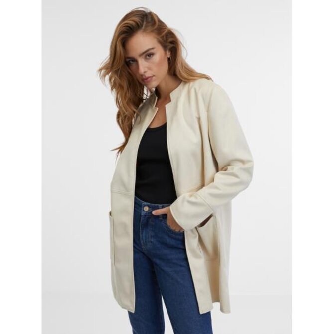 Béžová dámská koženková bunda Béžová, 38