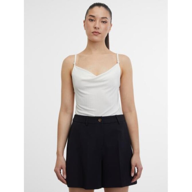 Krémové dámské tílko Bílá, L