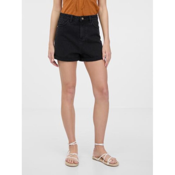 Černé dámské džínové kraťasy Černá, 36