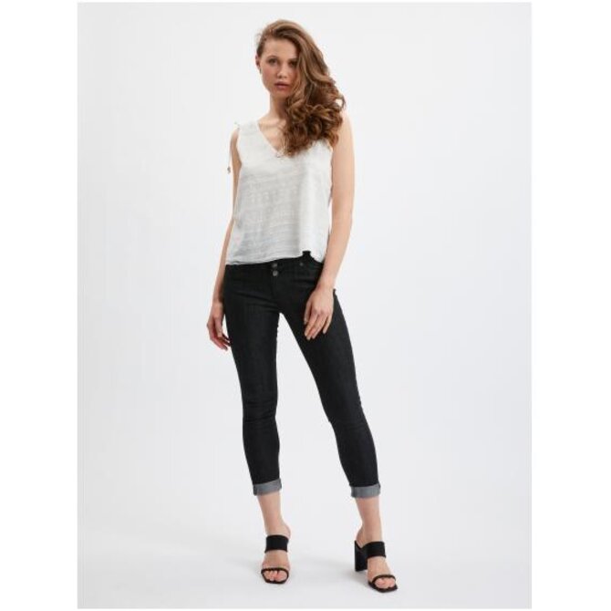 Bílý dámský krajkový top Bílá, 36