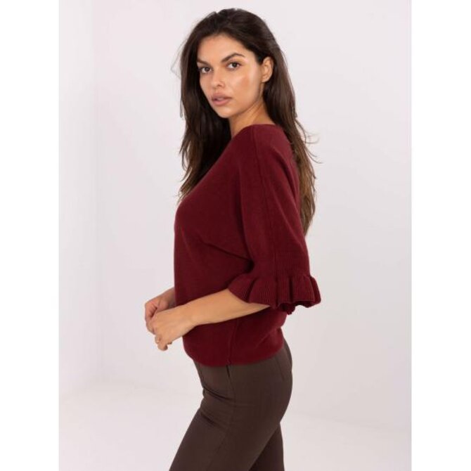 Bežový klasický svetr s pružnými lemy Kaštanová, Univerzální