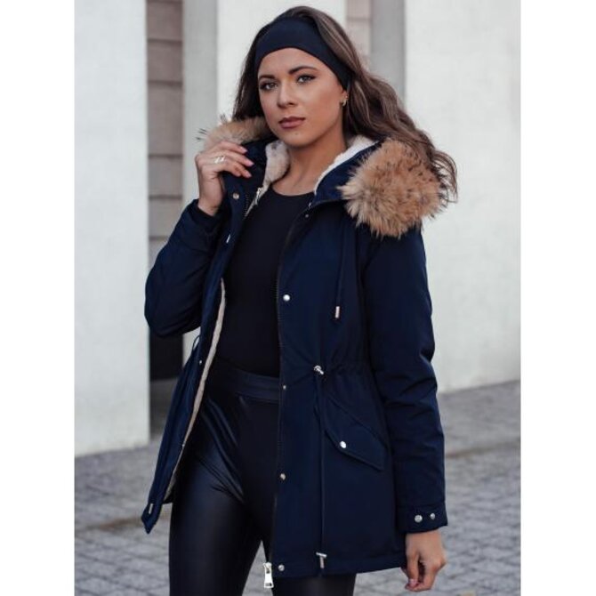 Dámská zateplená zimní bunda CHICOK tmavě modrá Námořnická modrá, L