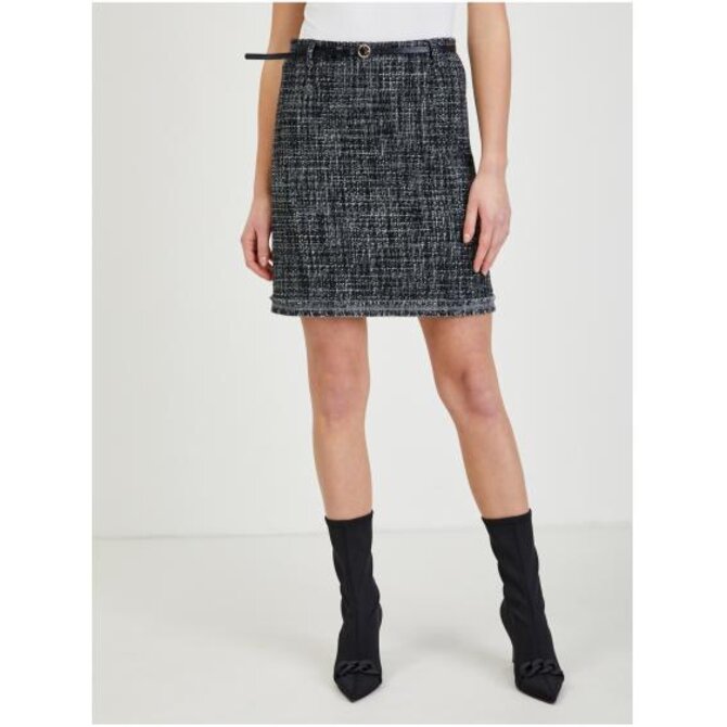 Šedá dámská tvídová sukně Šedá, 38