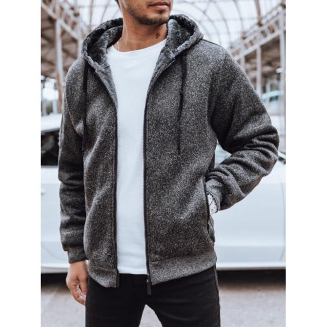 Pánská zateplená bunda s kapucí VERITA tmavě šedá Břidlicová, XXL