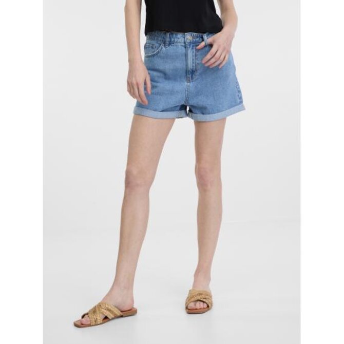 Světle modré dámské džínové kraťasy Světle modrá, 42