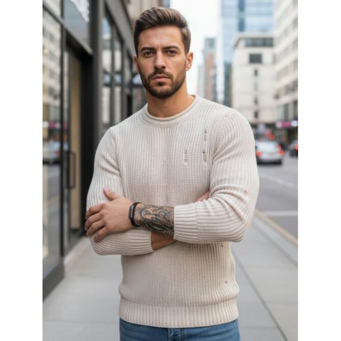 Pánský svetr BO béžový Béžová, M