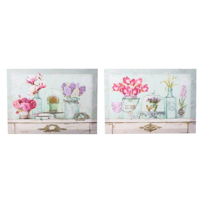 Obraz "VASES with FLOWERS" 35x45x2/2dr.