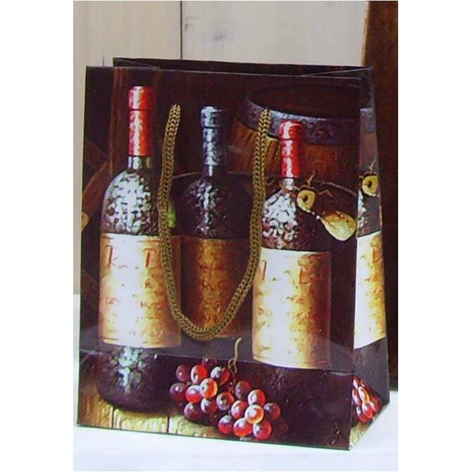 Dárkova taška "WINES" 14.5x11.5x6/2dr.