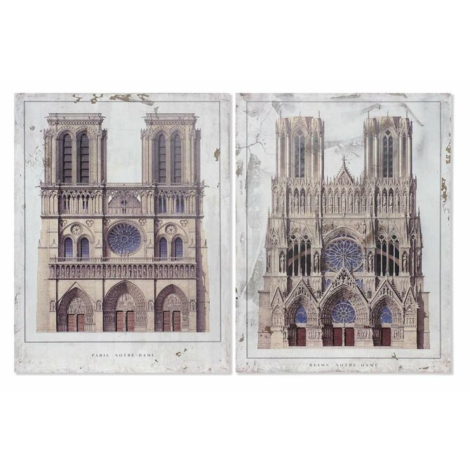 Obraz na dřevě "NOTRE DAME" 60x3x80/2dr.