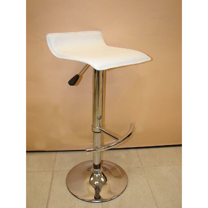 Barová židle "PU METAL WHITE" 55x76cm