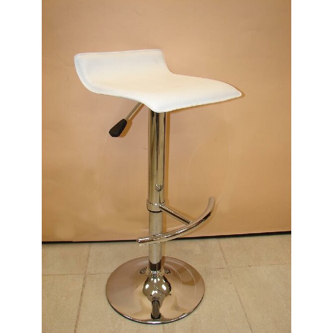 Barová židle "PU METAL WHITE" 55x76cm