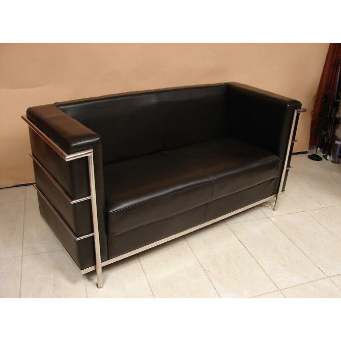 Sofa "PU METAL BLACK" 150x63x75cm
