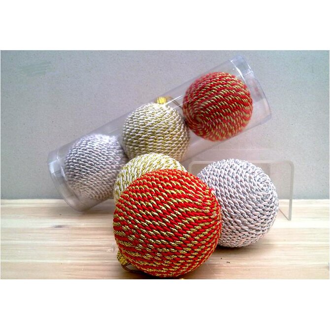 Sada 3ks ozdob "COLOURED BALL" 25x8cm