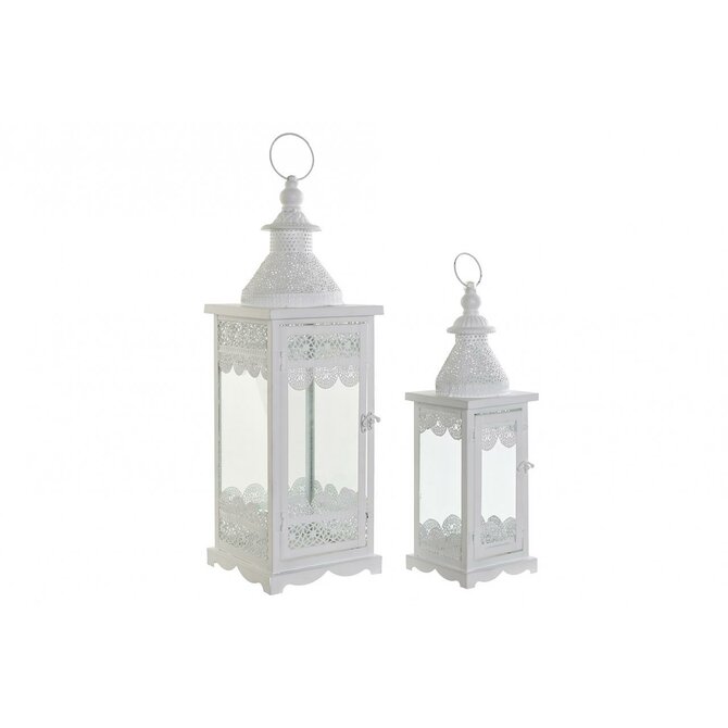 Sada 2ks luceren "METAL WHITE" 18x18x58