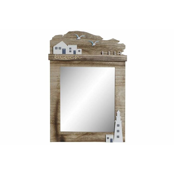 Zrcadlo "DOMEČKY" dřevo 34x3x51cm