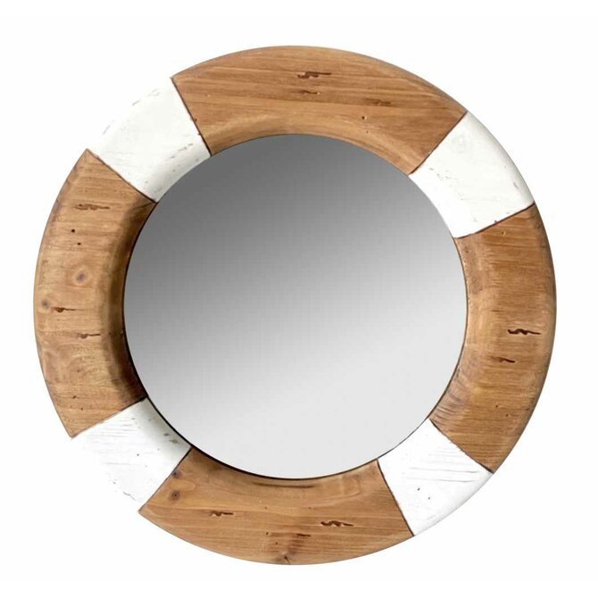 Zrcadlo "ZÁCHRANNÝ KRUH" dřevo 40x2.5cm
