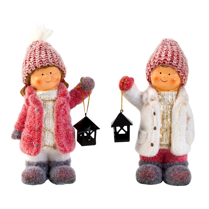 Figurka "KLUK&HOLKA s lucernou" 23cm/2dr