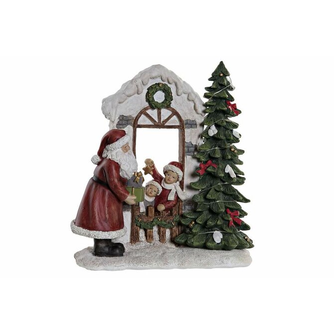 Soška "DĚTI A SANTA" LED 20x10x22.5cm