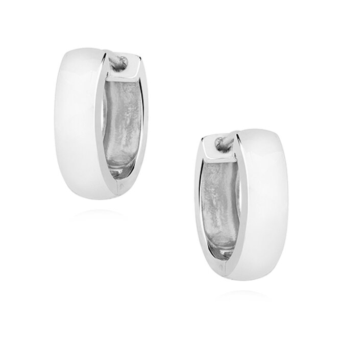 Klenoty Amber Stříbrné náušnice kroužky 12 mm vysoký lesk KS252E