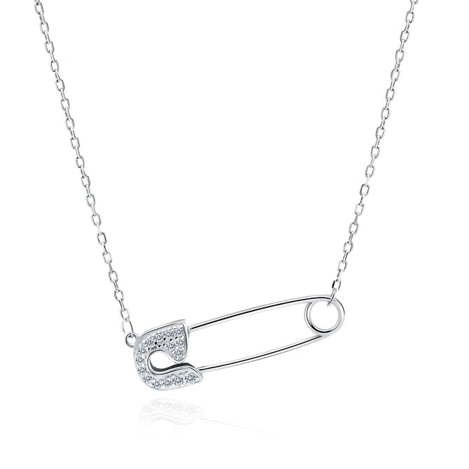 Klenoty Amber Luxusní stříbrný náhrdelník - špendlík  stříbrná , stříbro Ag 925/1000