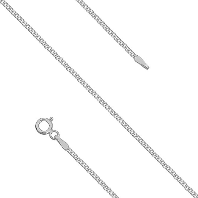 Klenoty Amber Stříbrný plochý řetízek 50 cm šíře 1,6 mm  stříbrná , stříbro Ag 925/1000