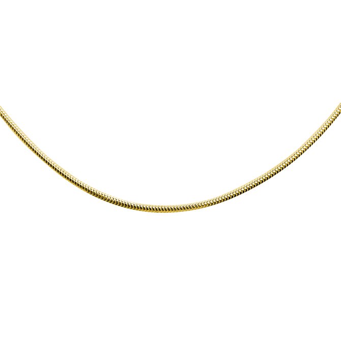 Klenoty Amber Stříbrný řetízek - lanko had žluté zlacení 45 cm zlatá, pozlacené stříbro Ag 925/1000