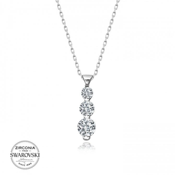 Klenoty Amber Stříbrný náhrdelník Swarovski  stříbrná , stříbro Ag 925/1000