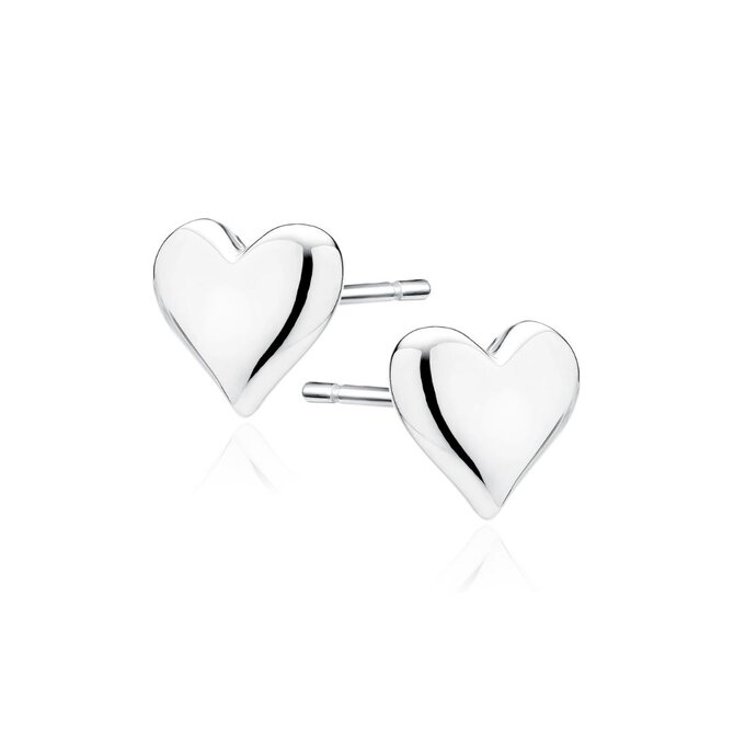 Klenoty Amber Stříbrné náušnice Srdíčka z lásky  stříbrná , stříbro Ag 925/1000